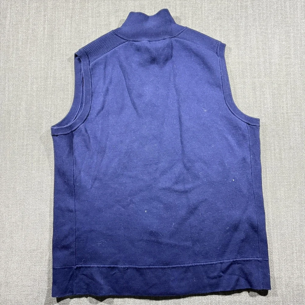 Ralph Lauren Golf Vest Mens Large Blue Full Zip Windbreaker Lightweight Pockets